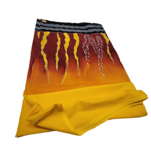 Womens Sarong Cotton Wrap, Handpainted Batik Wrapskirt Beach Pareo Beachwear-NEW - Picture 5 of 12